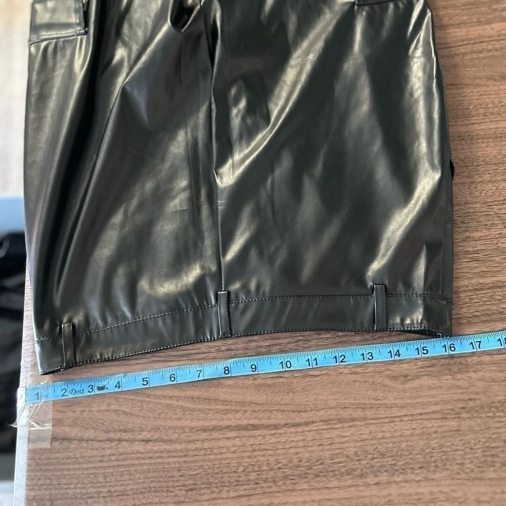 Shein faux leather jogger pants large
